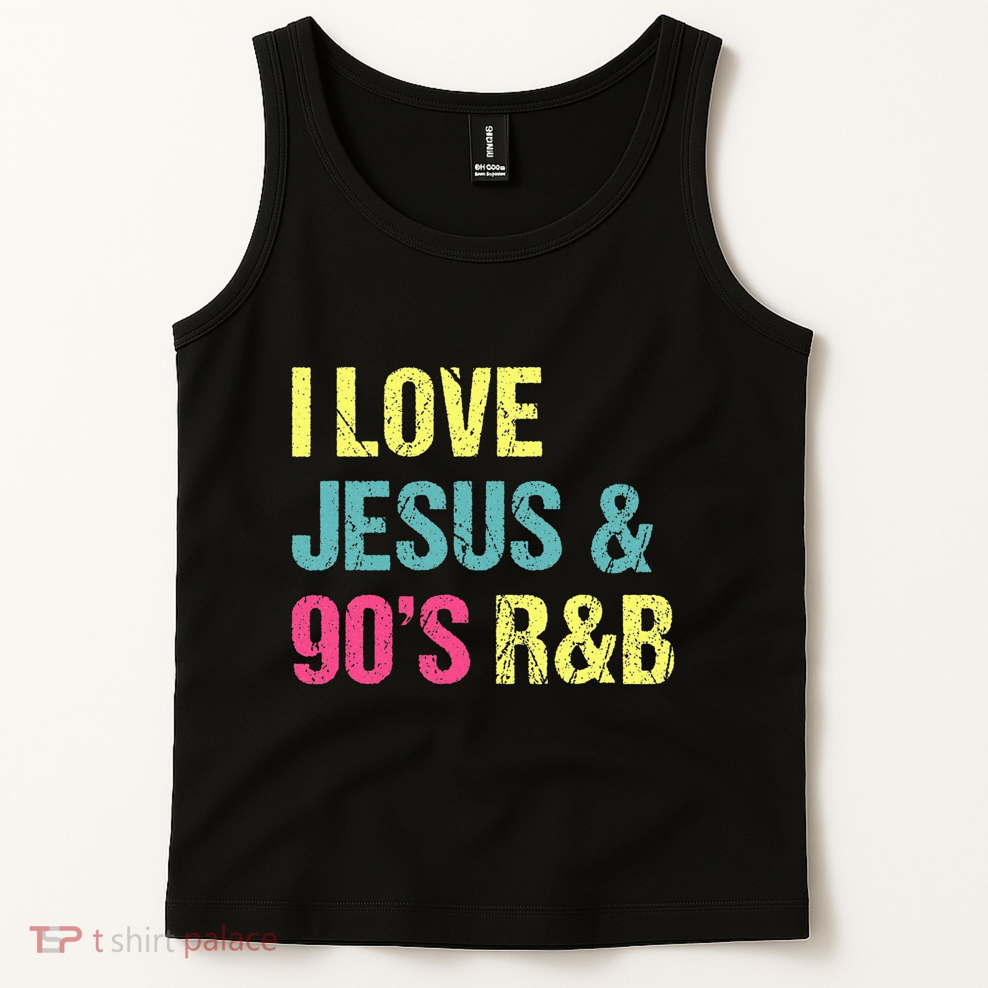 I Love Jesus And 90s R&B Rnb Music Lover Tank Top
