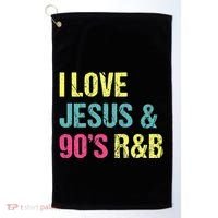 I Love Jesus And 90s R&B Rnb Music Lover Golf Towel thumb 0