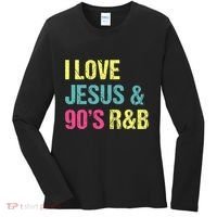 I Love Jesus And 90s R&B Rnb Music Lover Women's Long Sleeve Shirt thumb 0