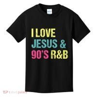 I Love Jesus And 90s R&B Rnb Music Lover Kids T-Shirt thumb 0