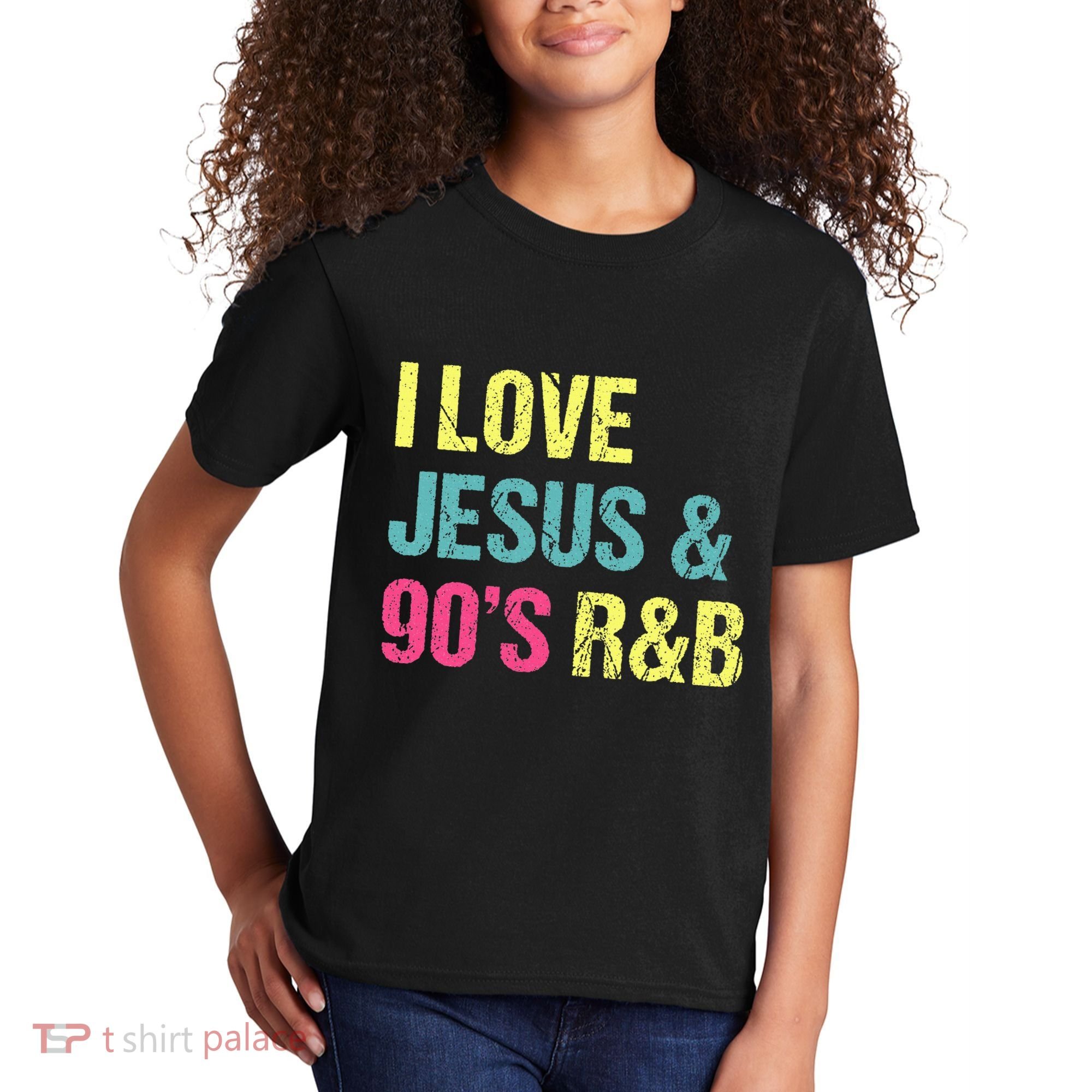 I Love Jesus And 90s R&B Rnb Music Lover Kids T-Shirt