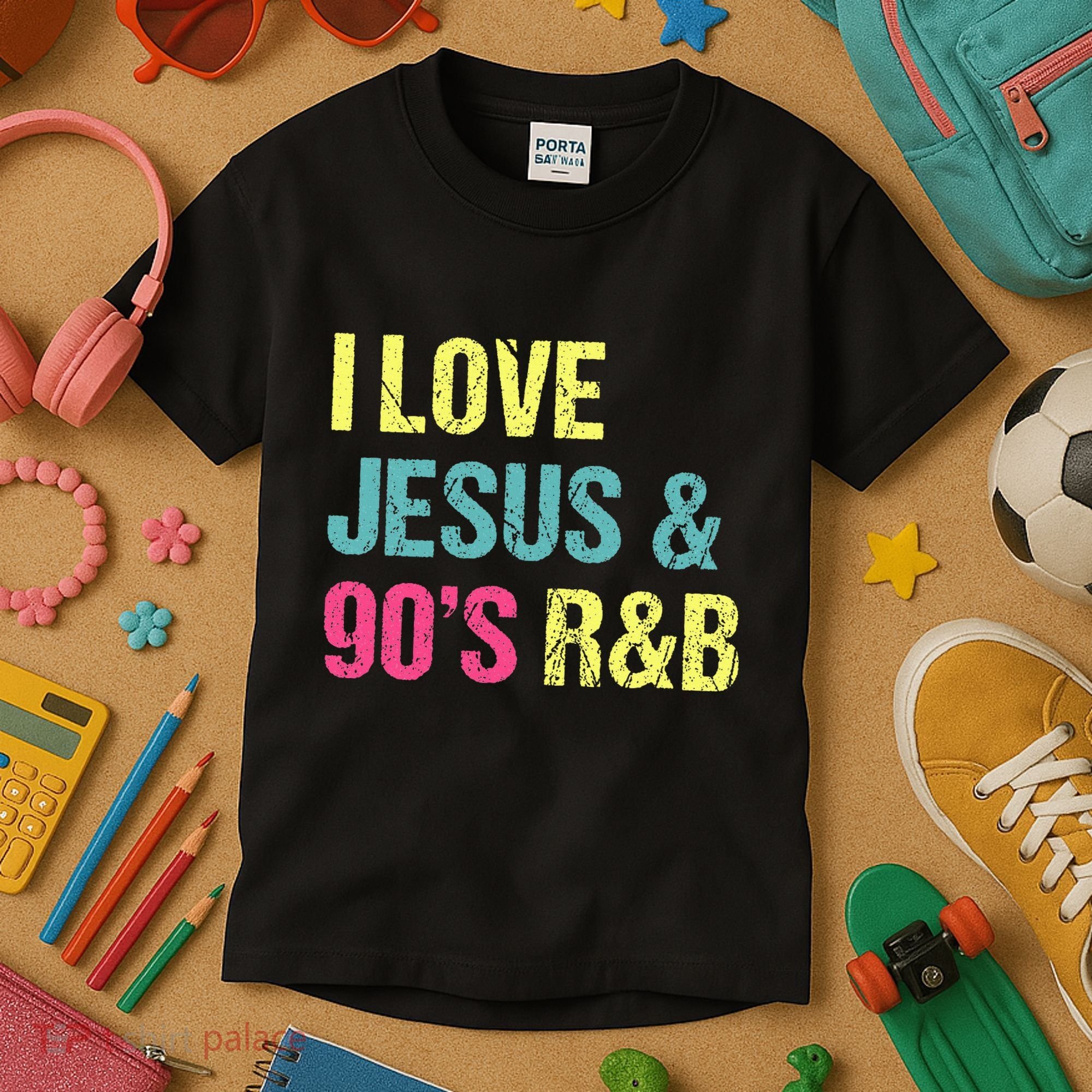 I Love Jesus And 90s R&B Rnb Music Lover Kids T-Shirt