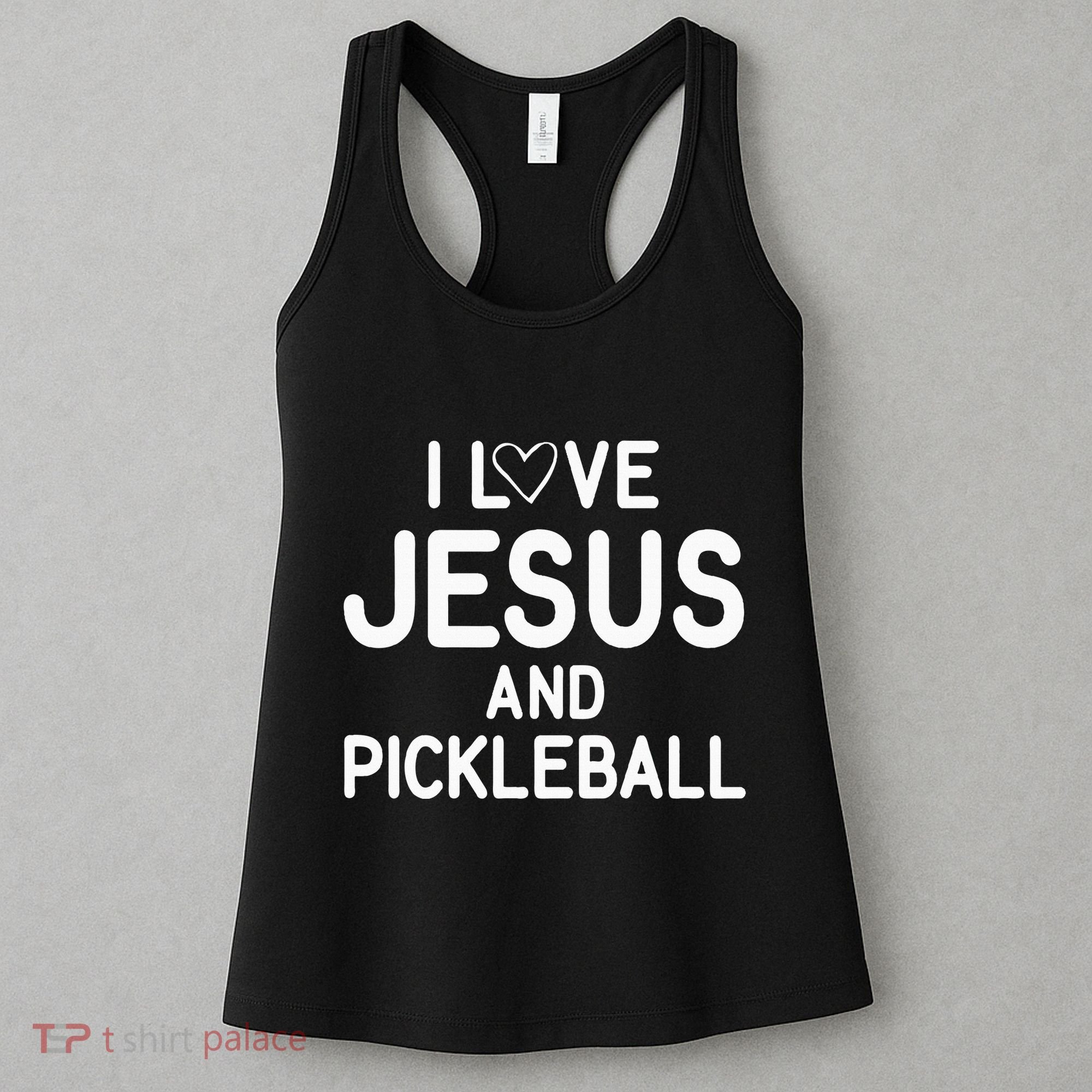 I Love Jesus And Pickleball Funny Jokes Sarcastic Women's Tank Top