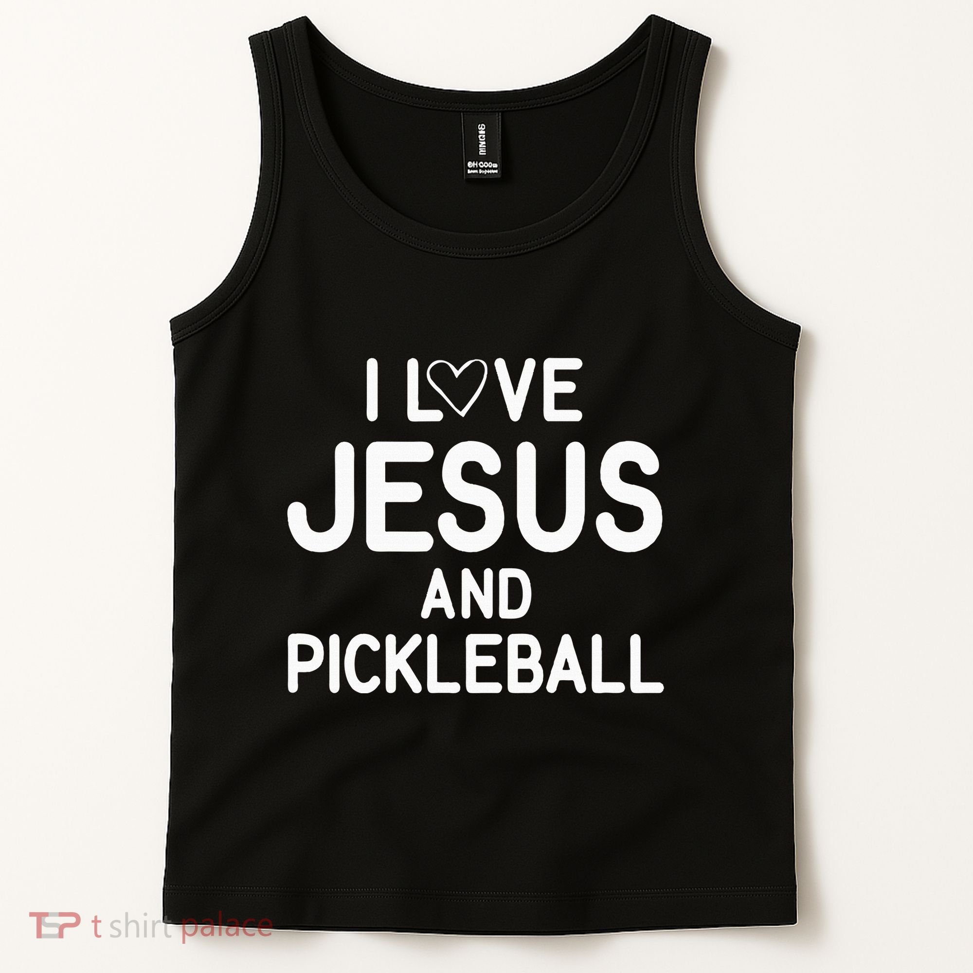 I Love Jesus And Pickleball Funny Jokes Sarcastic Tank Top