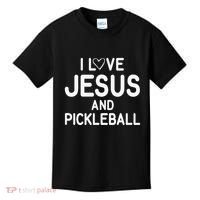 I Love Jesus And Pickleball Funny Jokes Sarcastic Kids T-Shirt thumb 0