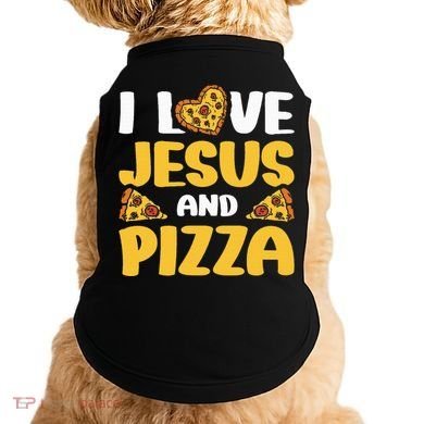 I Love Jesus And Pizza Doggie Tank