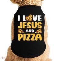 I Love Jesus And Pizza Doggie Tank thumb 0