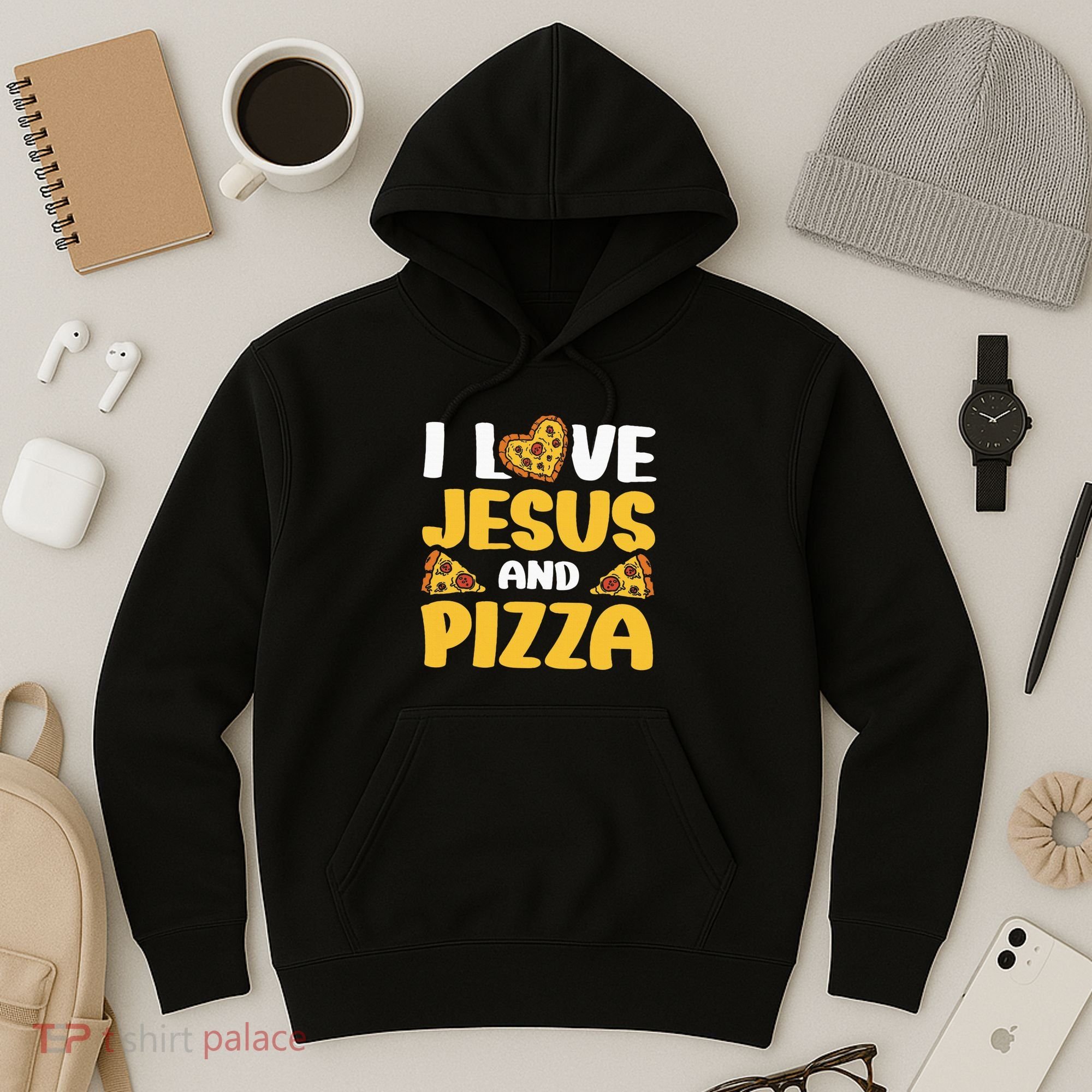 I Love Jesus And Pizza Hoodie