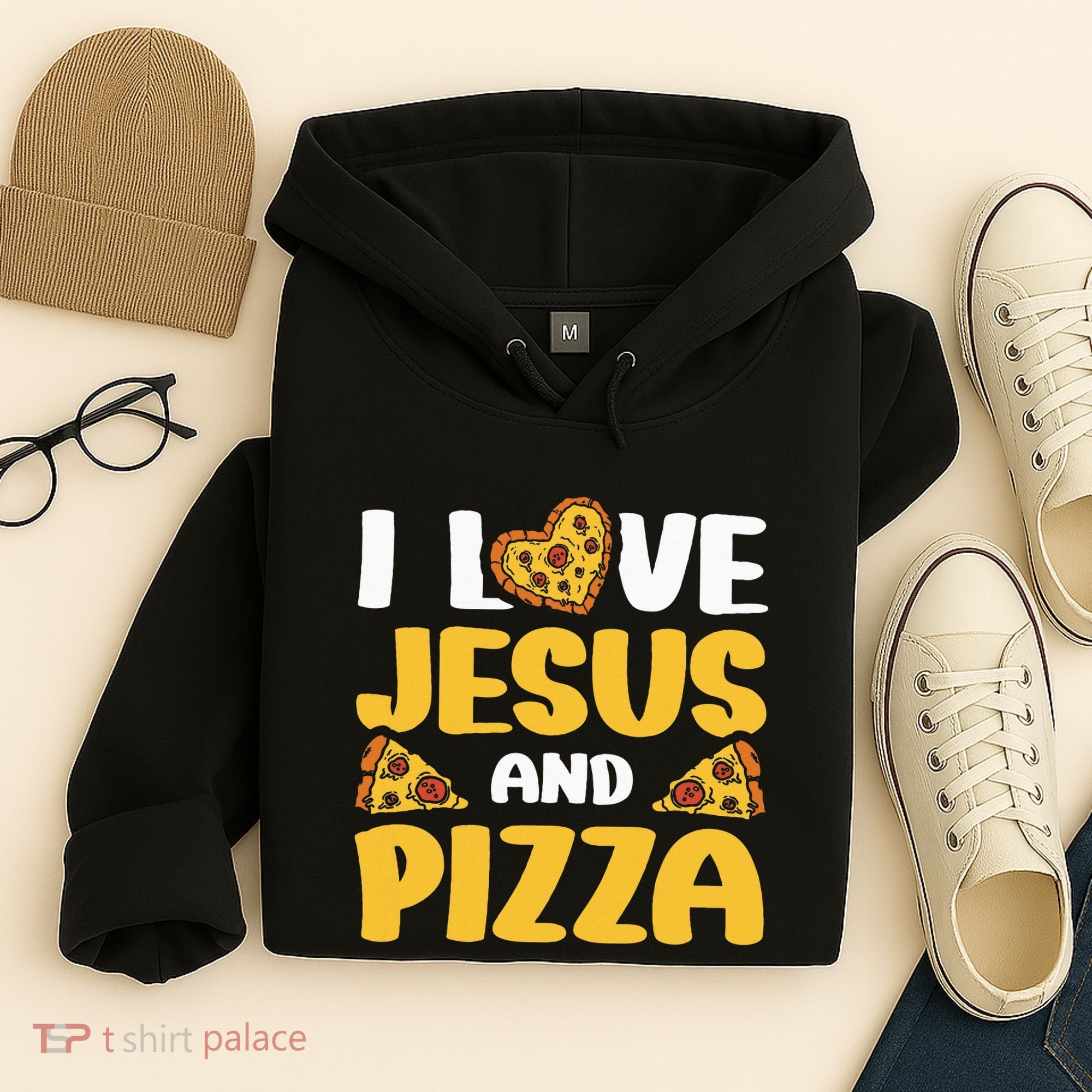 I Love Jesus And Pizza Hoodie