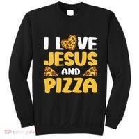 I Love Jesus And Pizza Sweatshirt thumb 0