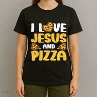I Love Jesus And Pizza T-Shirt thumb 4