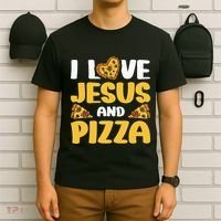 I Love Jesus And Pizza T-Shirt thumb 6