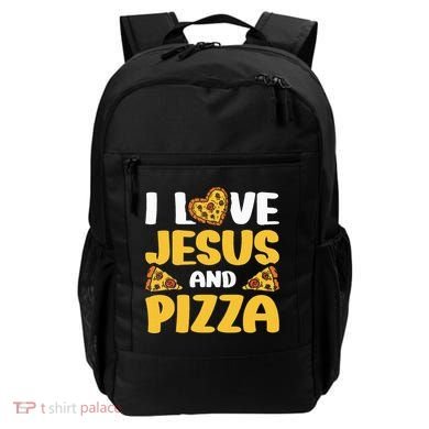 I Love Jesus And Pizza Backpack