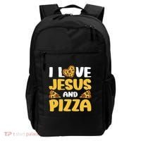 I Love Jesus And Pizza Backpack thumb 0