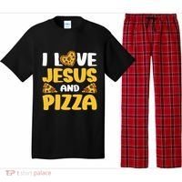 I Love Jesus And Pizza Pajama Set thumb 0