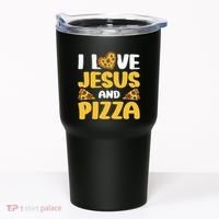 I Love Jesus And Pizza Tumbler thumb 0