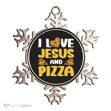 I Love Jesus And Pizza Ornament