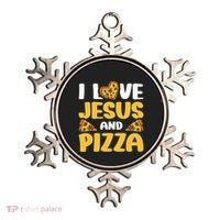 I Love Jesus And Pizza Ornament thumb 0