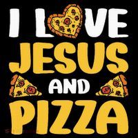 I Love Jesus And Pizza Ornament thumb 1