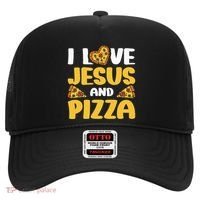 I Love Jesus And Pizza Hat thumb 0