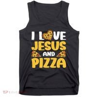 I Love Jesus And Pizza Tank Top thumb 0