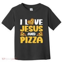 I Love Jesus And Pizza Toddler T-Shirt thumb 0