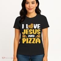 I Love Jesus And Pizza Women's T-Shirt thumb 4