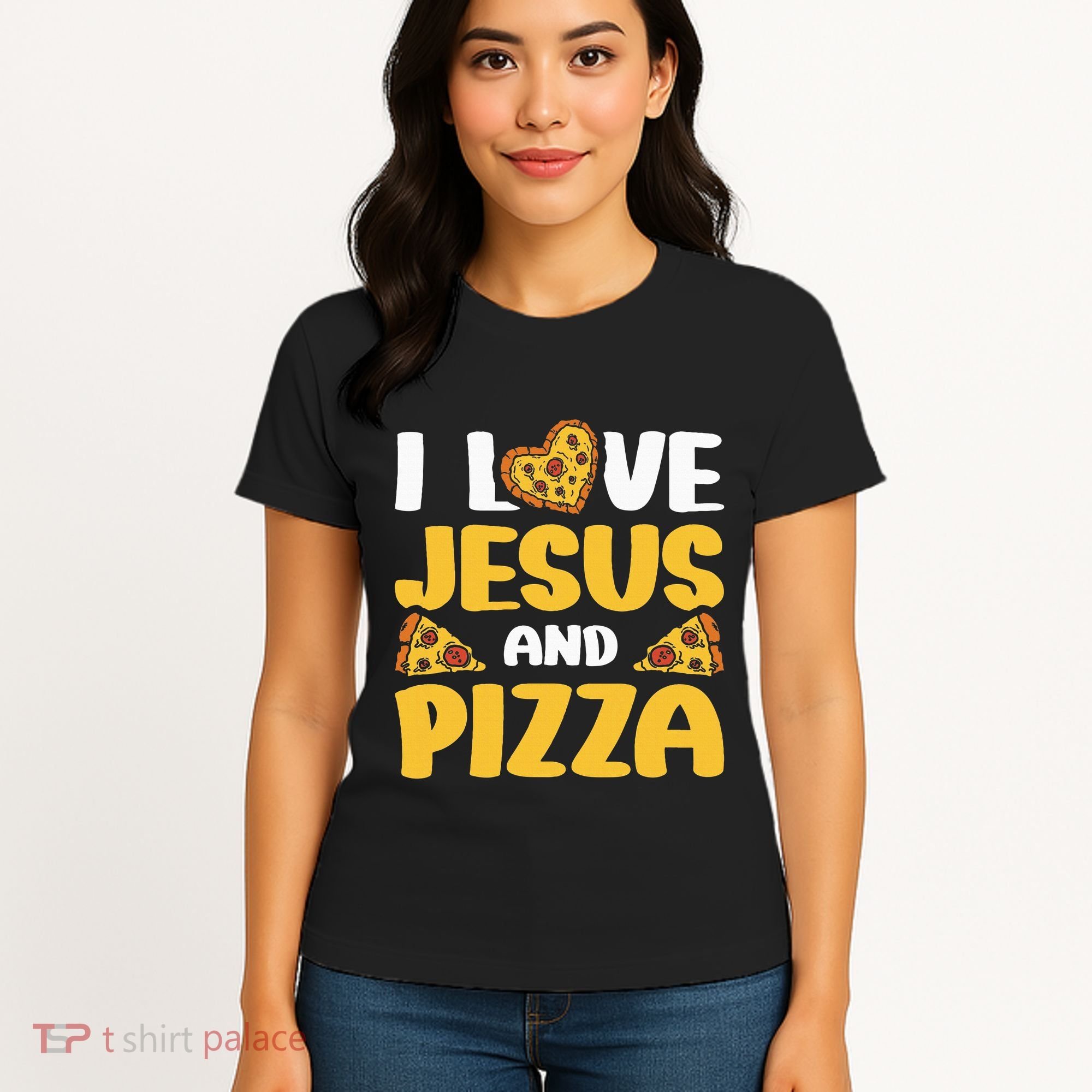 I Love Jesus And Pizza Women's T-Shirt