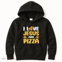 I Love Jesus And Pizza Kids Hoodie thumb 0