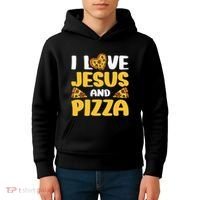 I Love Jesus And Pizza Kids Hoodie thumb 4