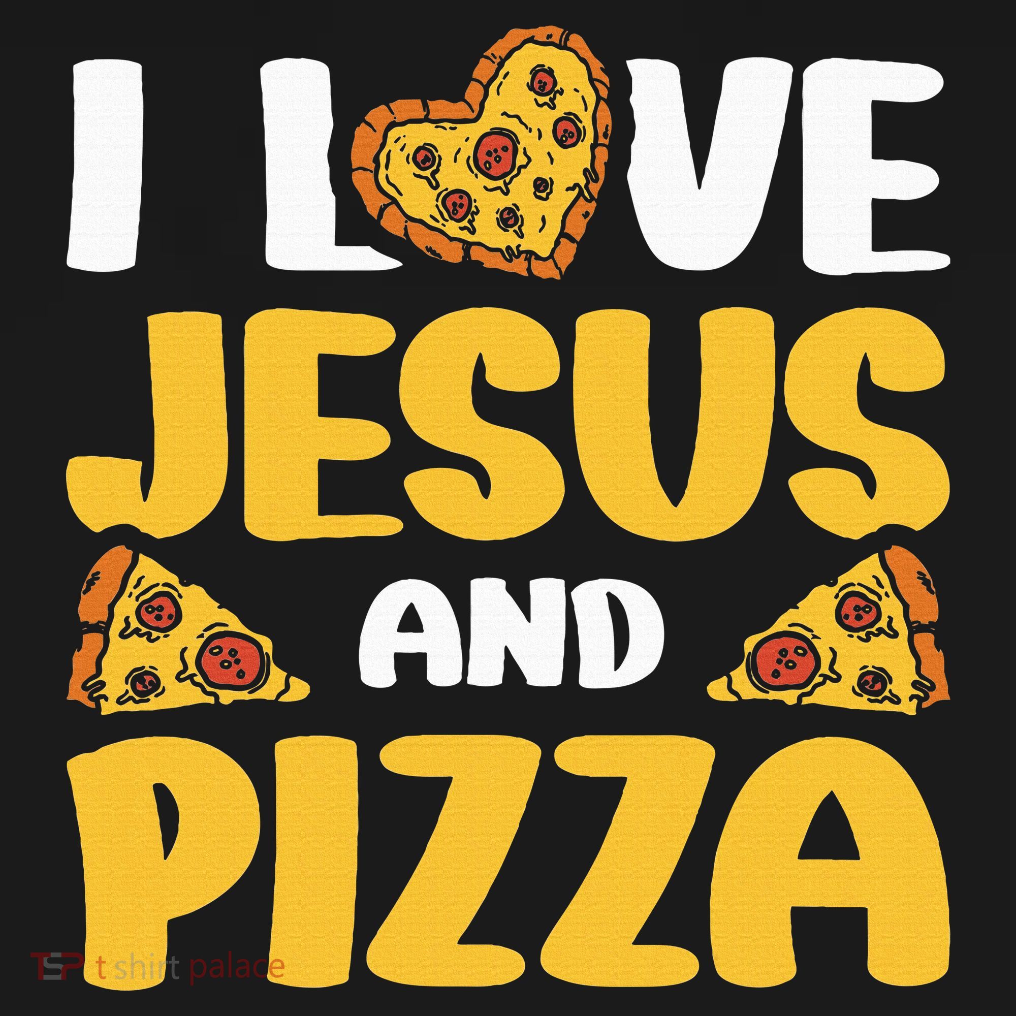 I Love Jesus And Pizza Kids T-Shirt