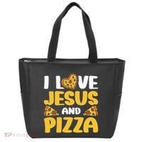 I Love Jesus And Pizza Tote Bag thumb 0