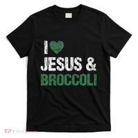 I Love Jesus And Broccoli Lover Funny Vegetable Veggies Food T-Shirt thumb 0