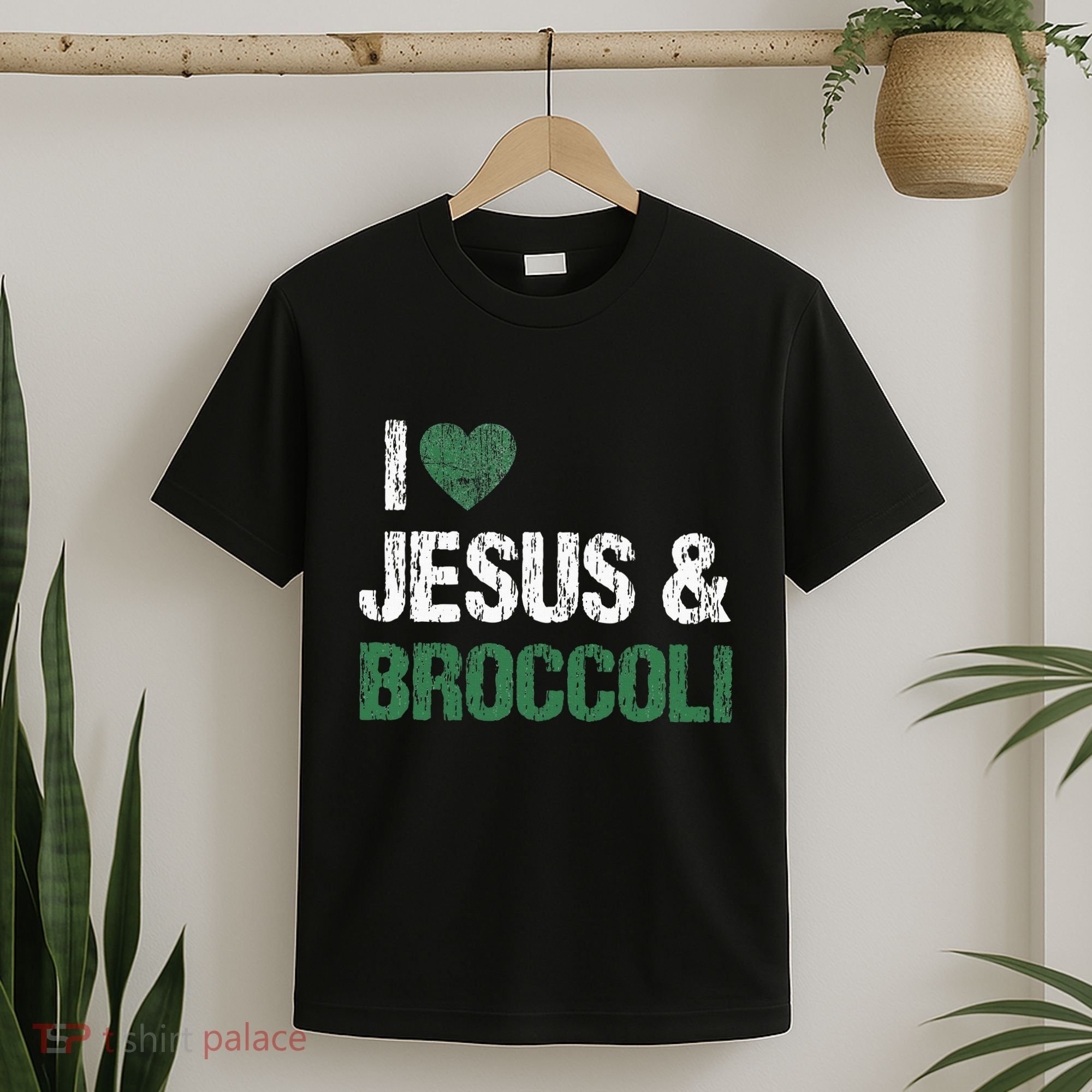 I Love Jesus And Broccoli Lover Funny Vegetable Veggies Food T-Shirt