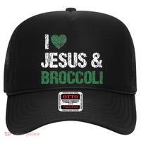 I Love Jesus And Broccoli Lover Funny Vegetable Veggies Food Hat thumb 0