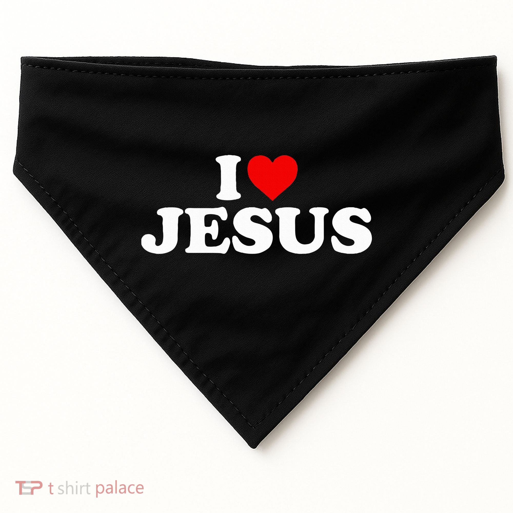 I Love Jesus - Heart  USA-Made Doggie Bandana