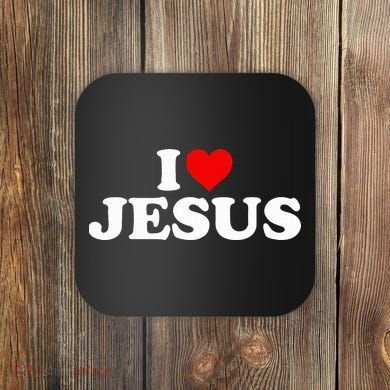 I Love Jesus - Heart  Coaster