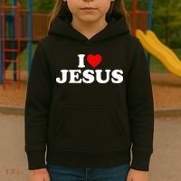 I Love Jesus - Heart  Kids Hoodie thumb 3