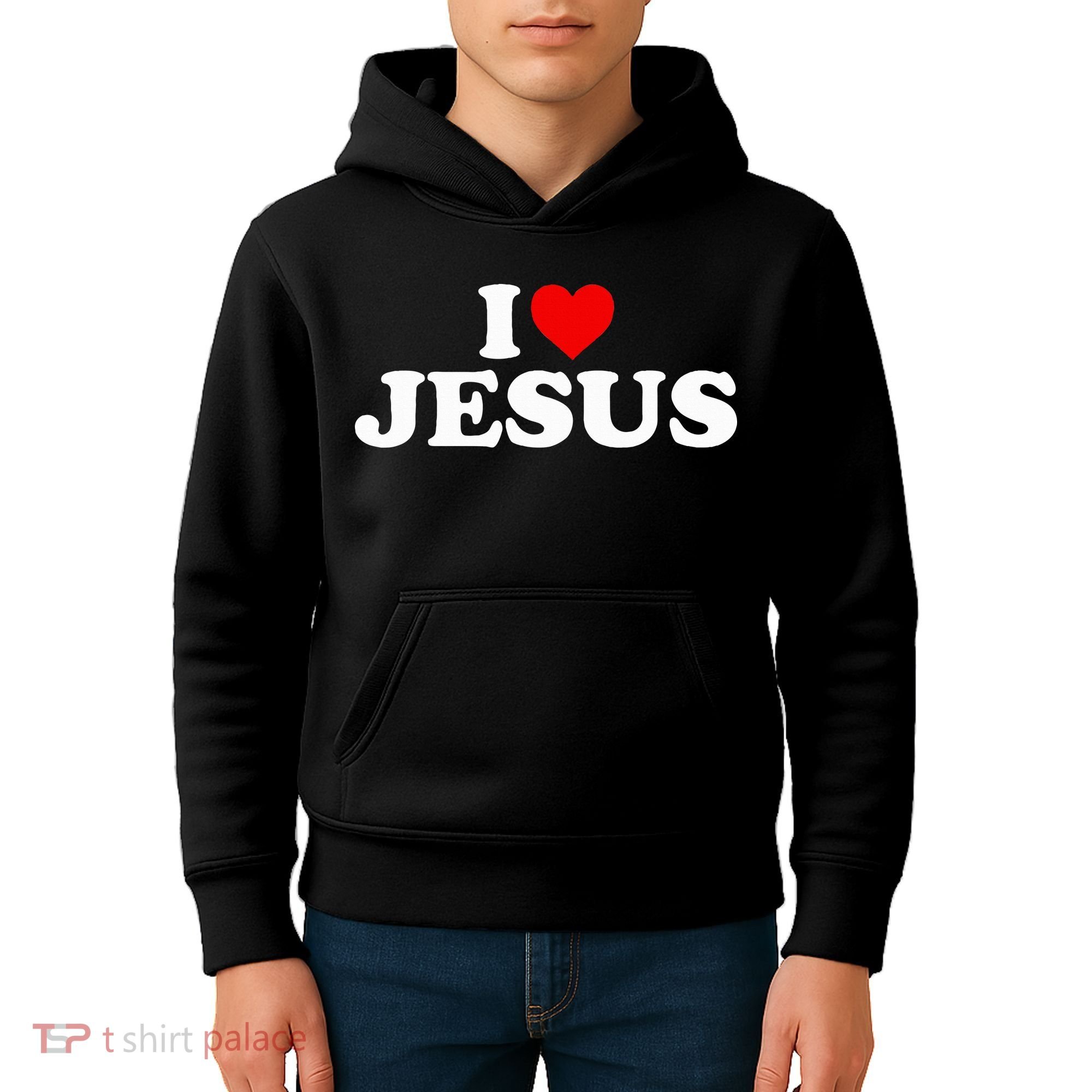 I Love Jesus - Heart  Kids Hoodie