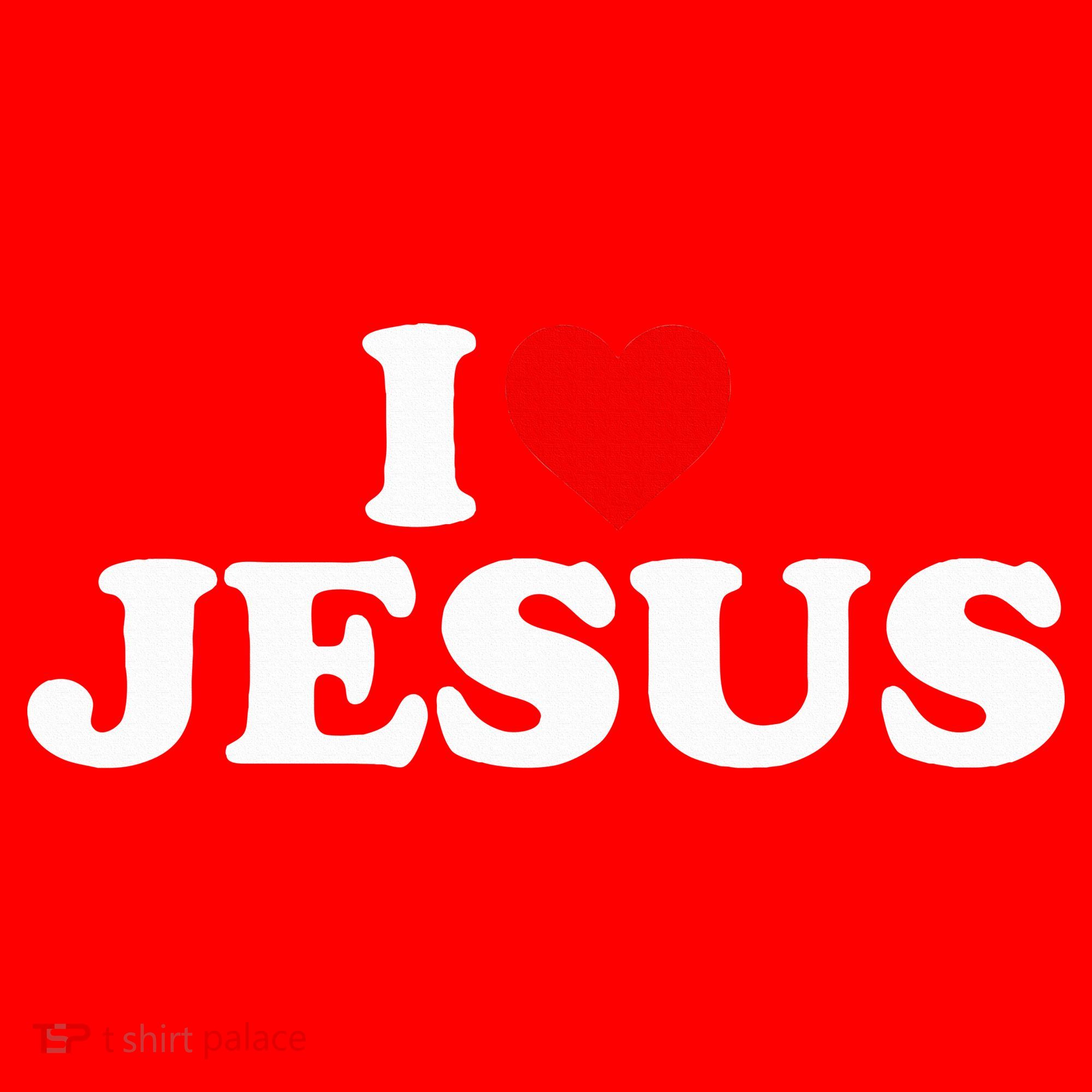 I Love Jesus - Heart  Santa Hat