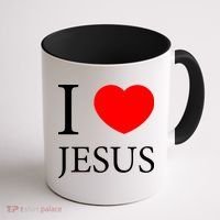 I Love Jesus Simple Logo Coffee Mug thumb 1