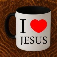 I Love Jesus Simple Logo Coffee Mug thumb 2