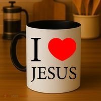I Love Jesus Simple Logo Coffee Mug thumb 4