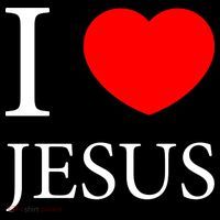 I Love Jesus Simple Logo Ornament thumb 1