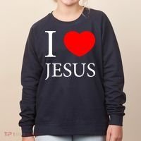 I Love Jesus Simple Logo Women's Sweatshirt thumb 0