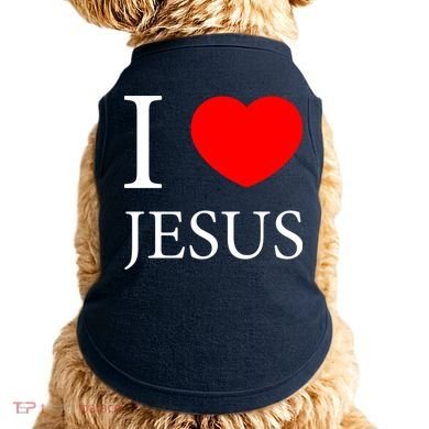 I Love Jesus Simple Logo Doggie Tank