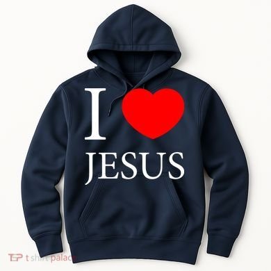 I Love Jesus Simple Logo Hoodie