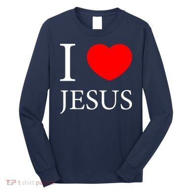 I Love Jesus Simple Logo Long Sleeve Shirt