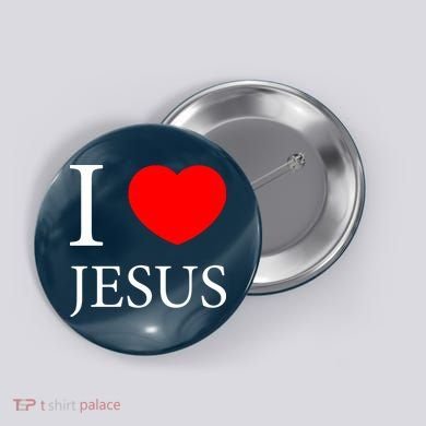 I Love Jesus Simple Logo Button