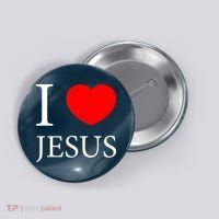 I Love Jesus Simple Logo Button thumb 0